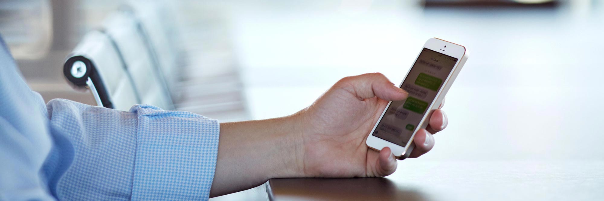 Person holding a smartphone