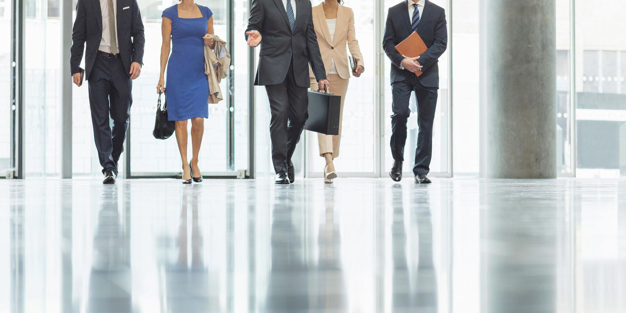 Team of people walking